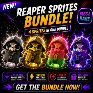 All Grim Reaper Sprites (Galaxy, Gummy, Gold) - NEW