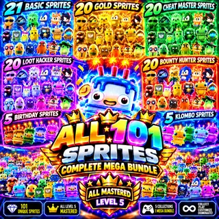 ALL Mastered 101 SPRITES Fortnite - level 5!