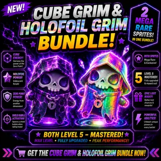 Mastered Holofoil and Cube Grim Reaper Sprite Bundle - Includes both 