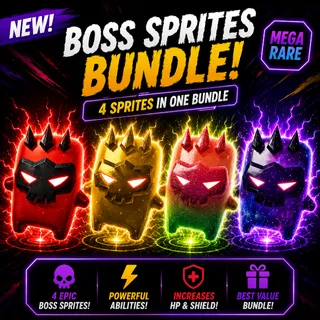 All Boss Sprites (Galaxy, Gummy & Gold) - Mega Rare