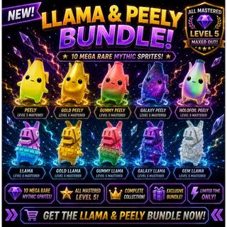 All Llama and Peely Sprites Bundle - All Mastered level 5!