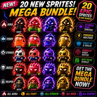 Mastered All New Sprites (Fishy, Striker, Aura, Boss and Reaper) - All 20 sprites