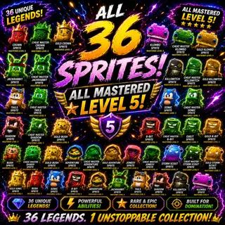 ALL 36 SPRITES Fortnite — MASTERED LEVEL 5 Sprites!