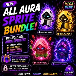 All Aura Sprite Bundle (Gold, Gummy & Galaxy)!! (NEW)