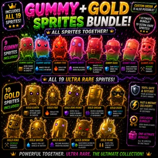 All Gummy Sprites + All Gold Sprites Fortnite