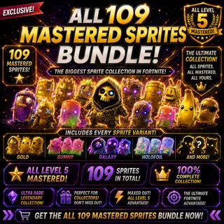 Ultimate 109 Sprites Mega Bundle - All Mastered Level 5 Sprites!