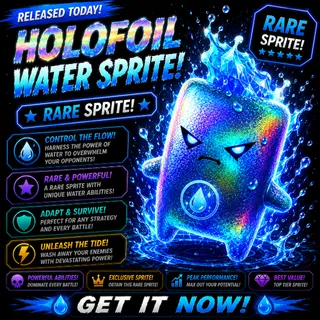 Mastered Holofoil Water Sprite (Rare) - NEW