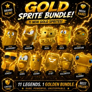 All Gold Sprites Bundle - 11 Sprites! (With Klombo)