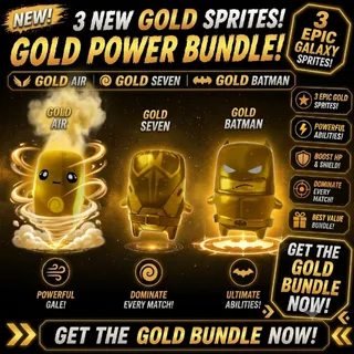 Mastered New Gold Sprites - Gold Air, Gold Seven and Gold Batman