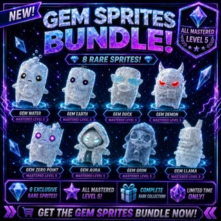 All Mastered Gem Sprites Bundle - Mega Rare (NEW)