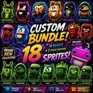 All New Sprites - 18 Sprites + Klombo including Cheat Master Sprites!