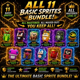 All 11 Base Sprites - Mastered level 5! 