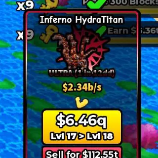 2x INFERNO HYDRATITAN (ULTRA) ($2b/s) - BUILD A BASE AND STEAL