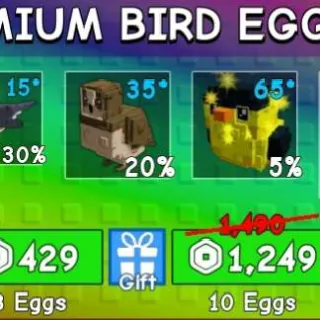 50X PREMIUM BIRD EGG - GROW A GARDEN