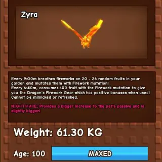 3X NIGHTMARE NEW YEAR DRAGON 60KG - GROW A GARDEN