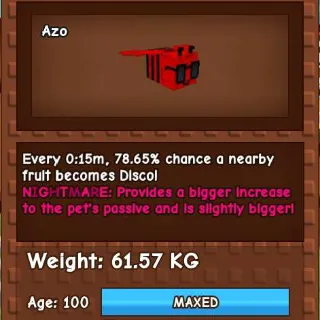 NIGHTMARE DISCO BEE 60KG - GROW A GARDEN