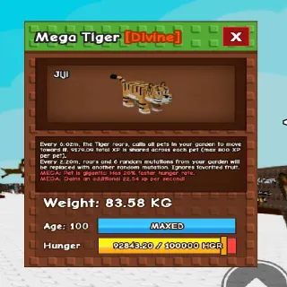 TITANIC MEGA TIGER 80KG - GROW A GARDEN