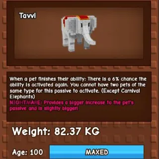 TITANIC NIGHTMARE CARNIVAL ELEPHANT 80KG - GROW A GARDEN