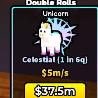 10x Unicorn
Celestial (1 in 6q)

$5m/s - Build a Base and Steal😈