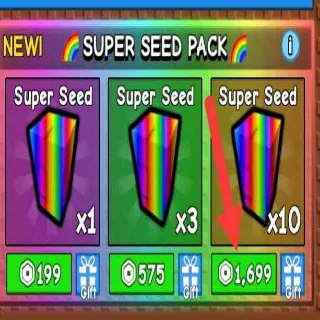 x10 SUPER SEED - GROW A GARDEN