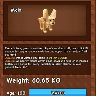 JUMBO FENNEC 60KG - GROW A GARDEN