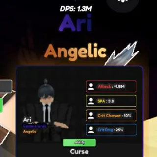1.3m DPS  Ari   (Secret)         DEFEAT ANIME RNG