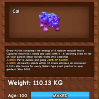 COLLOSAL STAR WOLF 110KG - GROW A GARDEN