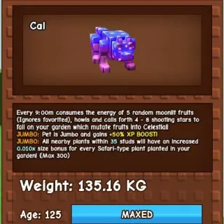 COLLOSAL STAR WOLF 135KG - GROW A GARDEN