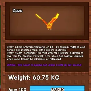 VENOM  NEW YEAR DRAGON 60KG - GROW A GARDEN