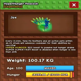 COLLOSAL PEACCOK 100KG - GROW A GARDEN