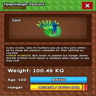 COLLOSAL PEACOCK 100KG - GROW A GARDEN