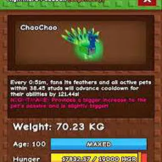 NIGHTMARE PEACOCK 70KG- GROW A GARDEN