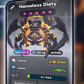 NAMELESS DIETY (SECRET II)                   TAP SIMULATOR REBORN