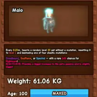 GHOSTLY HEADLESS HORSEMAN 60KG - GROW A GARDEN