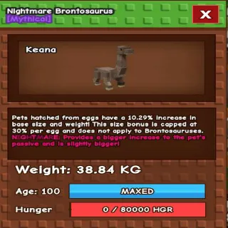 NIGHTMARE BRONTO 38KG (GAG)