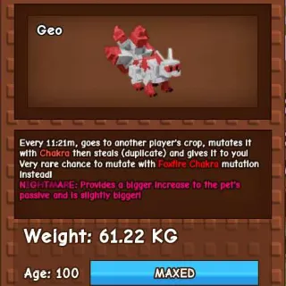 NIGHTMARE RED KITSUNE 60KG - GROW A GARDE