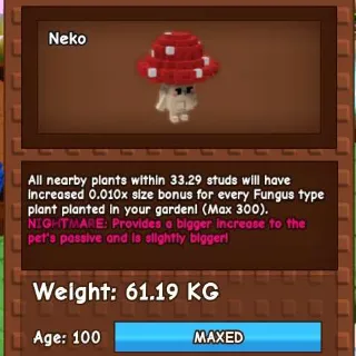 NIGHTMARE SHROOMIE 60KG - GROW A GARDEN