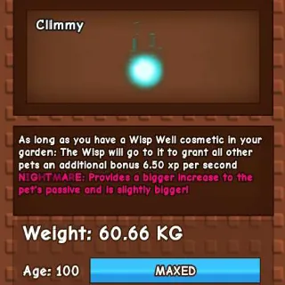 NIGHTMARE WISP 60KG - GROW A GARDEN