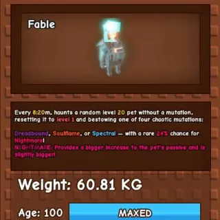 GHOSTLY HEADLESS HORSEMAN 60KG - GROW A GARDEN