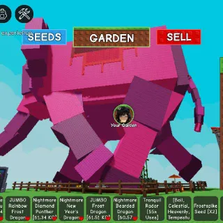 NIGHTMARE CARNIVAL ELEPHANT 60KG - GROW A GARDEN