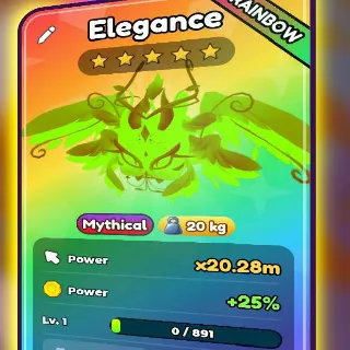 100x RAINBOW ELEGANCE (BASE 15M)  FAST DELIVERY 🚚 1-2MIN TAP SIMULATOR REBORN