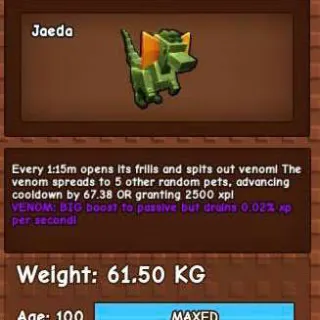 5X VENOM DILO 60KG - GROW A GARDEN
