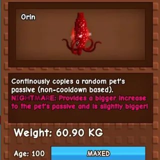 7X NIGHMARE RUBY SQUID 60KG - GROW A GARDEN