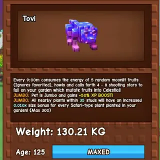 COLLOSAL STAR WOLF 130KG AGE 125- GROW A GARDEN