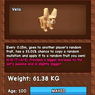 NIGHTMARE FENNEC 60KG - GROW A GARDEN