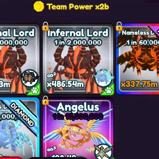 {2B TAP TEAM POWER}  WITH 10x (GODLY) (20M BASE POWER)   TAP SIMULATOR REBORN