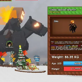 TITANIC HEADLESS HORSEMAN 80KG - GROW A GARDEN