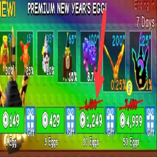 10X PREMIUM NEW YEAR EGG - GROW A GARDEN
