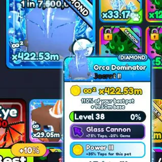 DIAMOND ORCA DOMINATOR  SECRET II. (LOW EXIST) (FOR COLLECTION)
