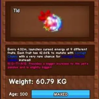 RAINBOW HATCH CORRUPTED KITSUNE 60KG - GROW A GARDEN